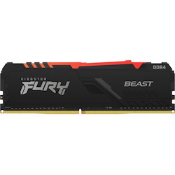 Kingston FURY Beast RAM Module - 32 GB (2 x 16GB) - DDR4-3600/PC4-28800 DDR4 SDRAM - 3600 MHz Single-rank Memory - CL18 - 1.35 V