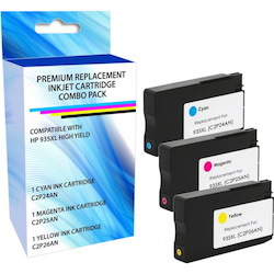 eReplacements F6U05BN-ER Remanufactured High Yield Ink Cartridge Replacement for HP 935XL Cyan/Magenta/Yellow Ink Color Combo Pack