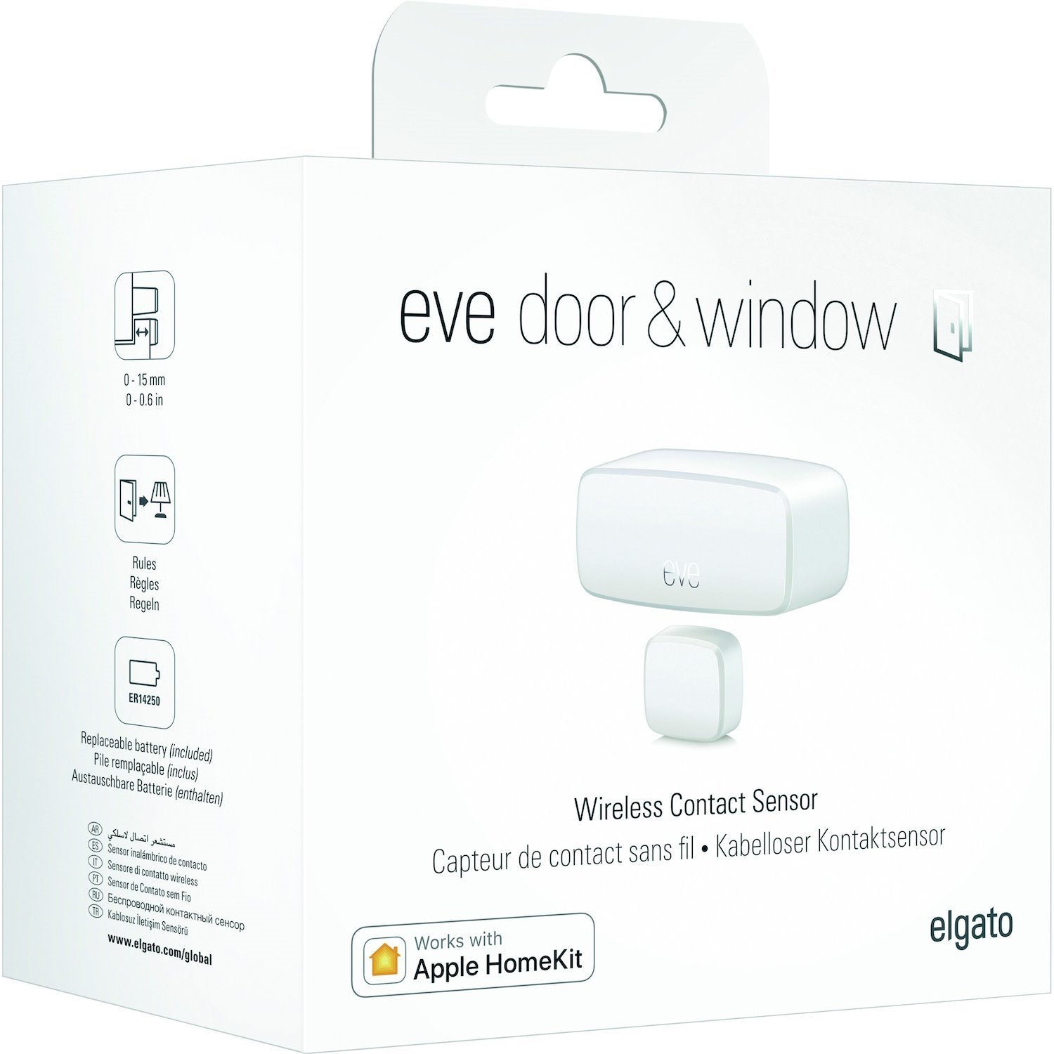 Eve Door & Window - Wireless Contact Sensor with Apple HomeKit technology