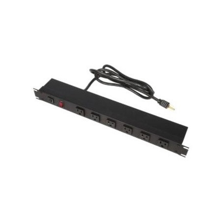 Rack Solutions 15A Power Strip, Right Angle Front Outlet, 6ft Cord