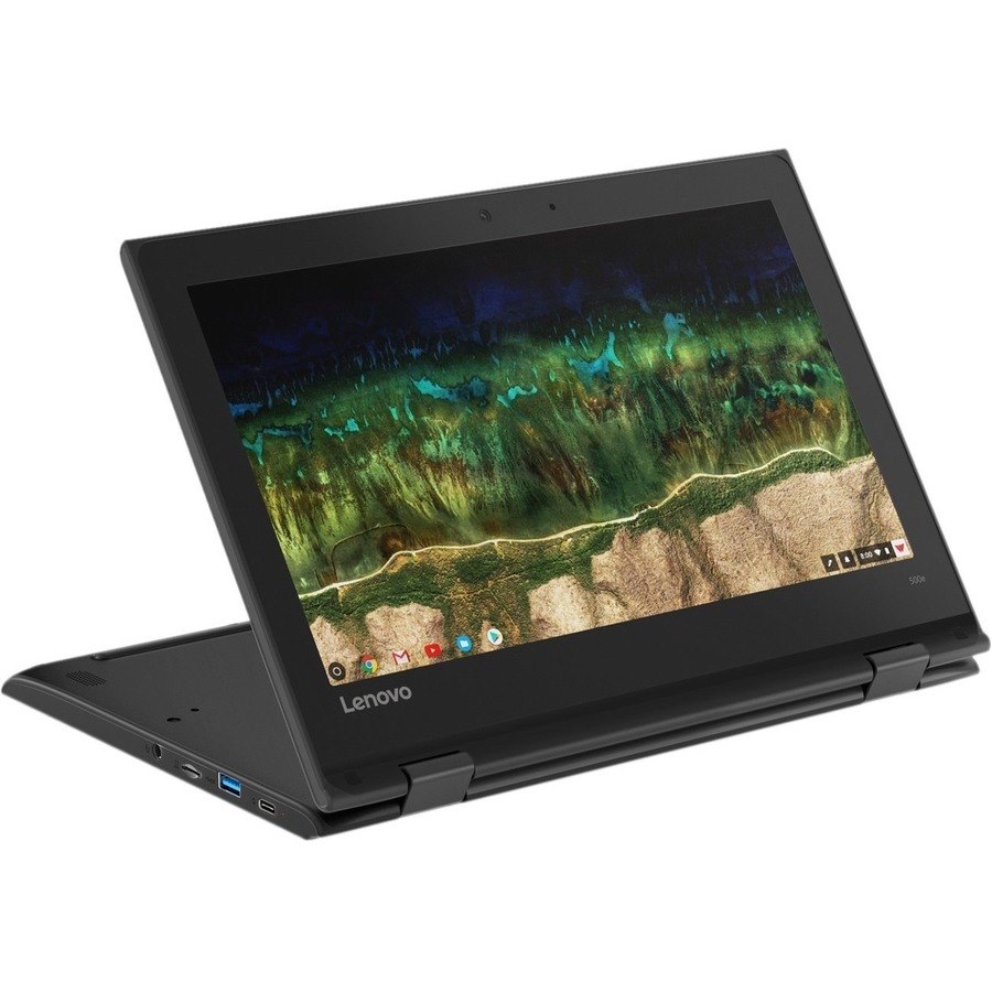 Lenovo 500e Chromebook 2nd Gen 81MC001EUS 11.6" Touchscreen Convertible 2 in 1 Chromebook - HD - 1366 x 768 - Intel Celeron N4120 Quad-core (4 Core) 1.10 GHz - 4 GB Total RAM - 32 GB Flash Memory - Black