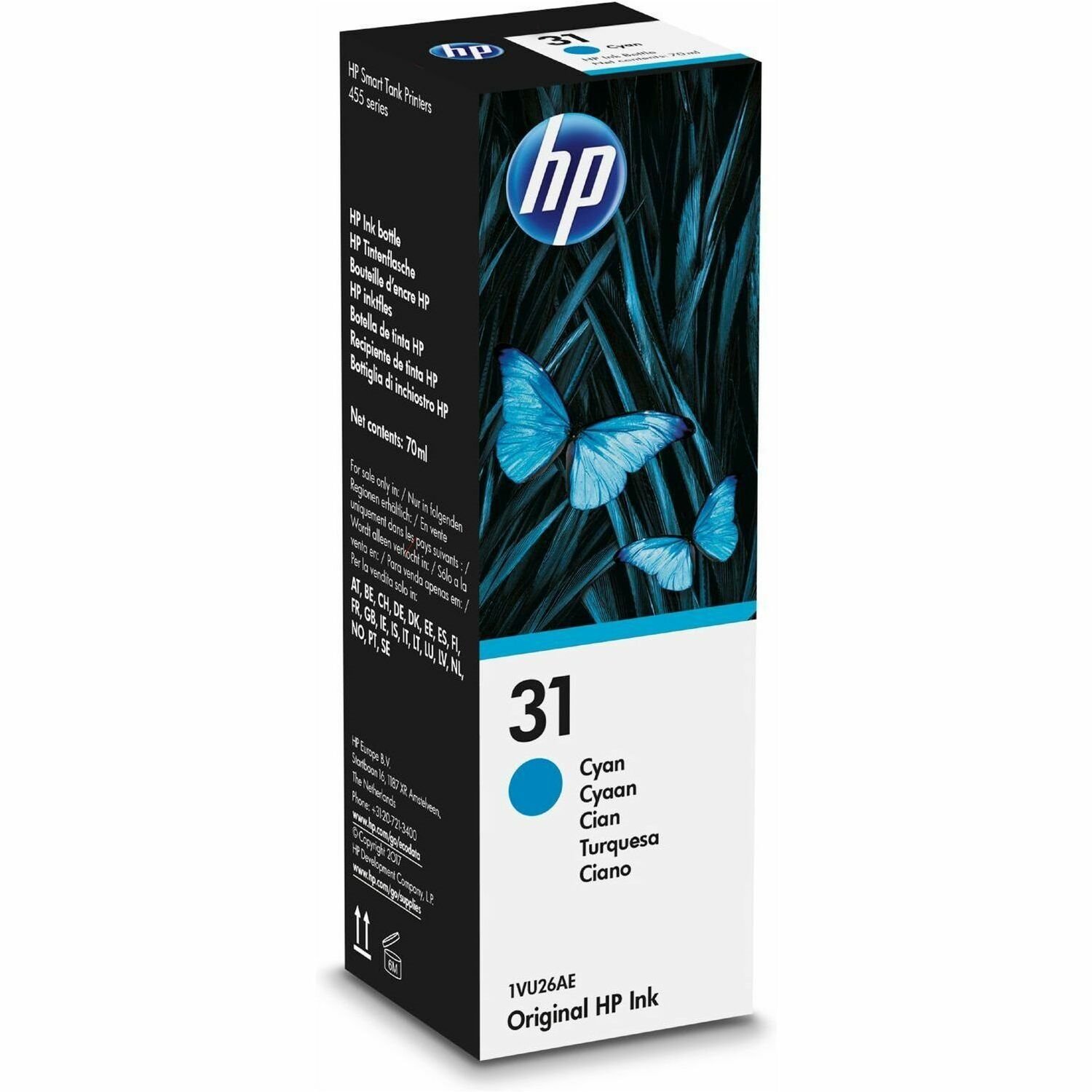 HP 31 Ink Refill Kit - Cyan - Inkjet