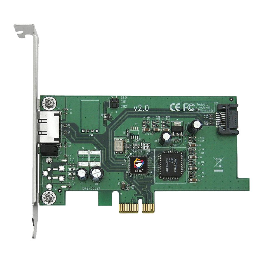 SIIG SATA Controller - Serial ATA/300 - PCI Express x1 - Plug-in Card