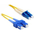 ENET 20M SC/LC Duplex Single-mode 9/125 OS1 or Better Yellow Fiber Patch Cable 20 meter SC-LC Individually Tested