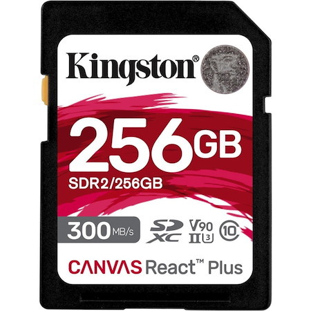 Kingston Canvas React Plus SDR2 256 GB Class 10/UHS-II (U3) V90 SDXC