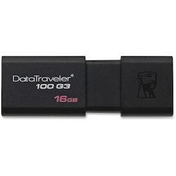 Kingston DataTraveler 100 G3 16 GB USB 3.0 Flash Drive - Black