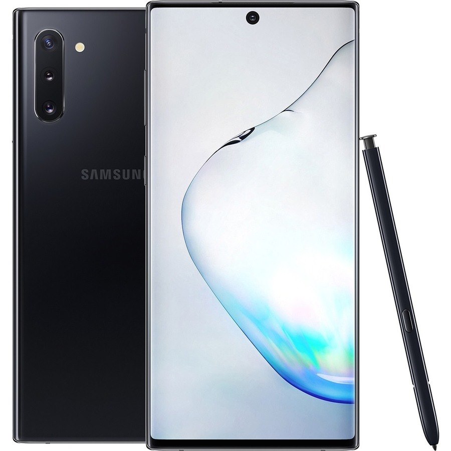 Samsung Galaxy Note10 SM-N970F/DS 256 GB Smartphone - 16 cm (6.3") Dynamic AMOLED Full HD Plus 2280 x 1080 - Dual-core (2 Core) 2.73 GHz + Cortex A75 Dual-core (2 Core) 2.40 GHz + Cortex A55 Quad-core (4 Core) 1.90 GHz) - 8 GB RAM - Android 9.0 Pie - 4G - Aura Black