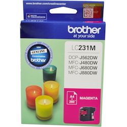 Brother LC231M Original Standard Yield Inkjet Ink Cartridge - Magenta Pack
