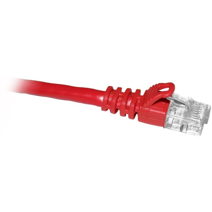 ENET Cat5e Red 8 Foot Patch Cable with Snagless Molded Boot (UTP) High-Quality Network Patch Cable RJ45 to RJ45 - 8Ft