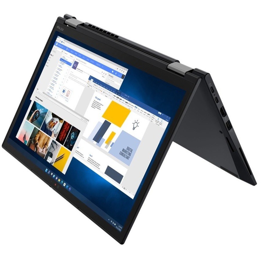 Lenovo ThinkPad X13 Yoga Gen 3 21AW0028AU 13.3" Touchscreen Convertible 2 in 1 Notebook - WUXGA - 1920 x 1200 - Intel Core i7 12th Gen i7-1255U Deca-core (10 Core) - 16 GB Total RAM - 16 GB On-board Memory - 512 GB SSD - Thunder Black