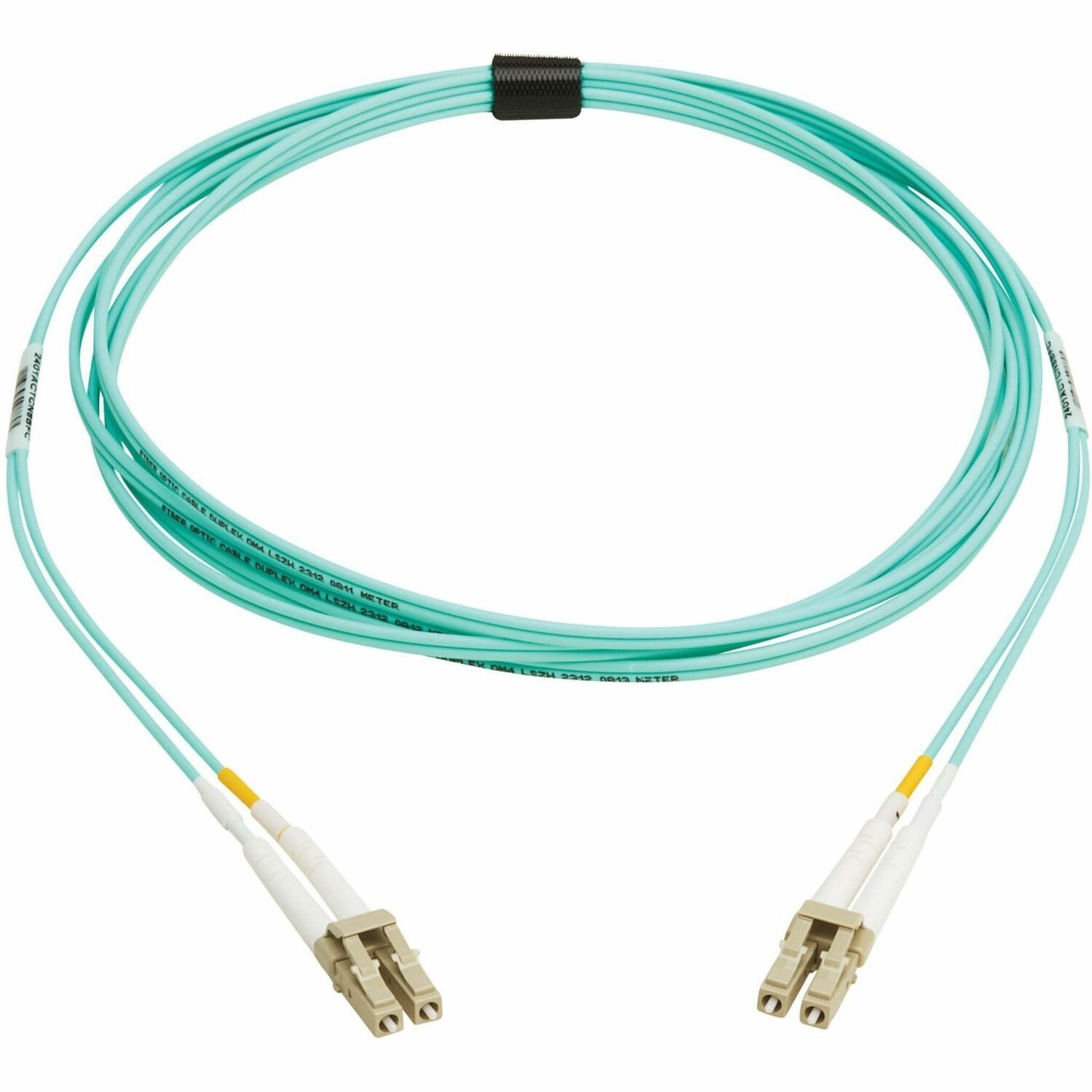Eaton Tripp Lite Series 10Gb/40Gb/100Gb Duplex Multimode 50/125 OM4 LSZH Fiber Patch Cable LC/LC, Aqua, 3M 9.8 ft., TAA