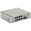 Omnitron Systems OmniConverter Unmanaged Gigabit PoE+, MM ST, RJ-45, Ethernet Fiber Switch