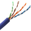 Weltron 1000ft Cat5E UTP 350MHz Stranded PVC CMR Cable - Purple