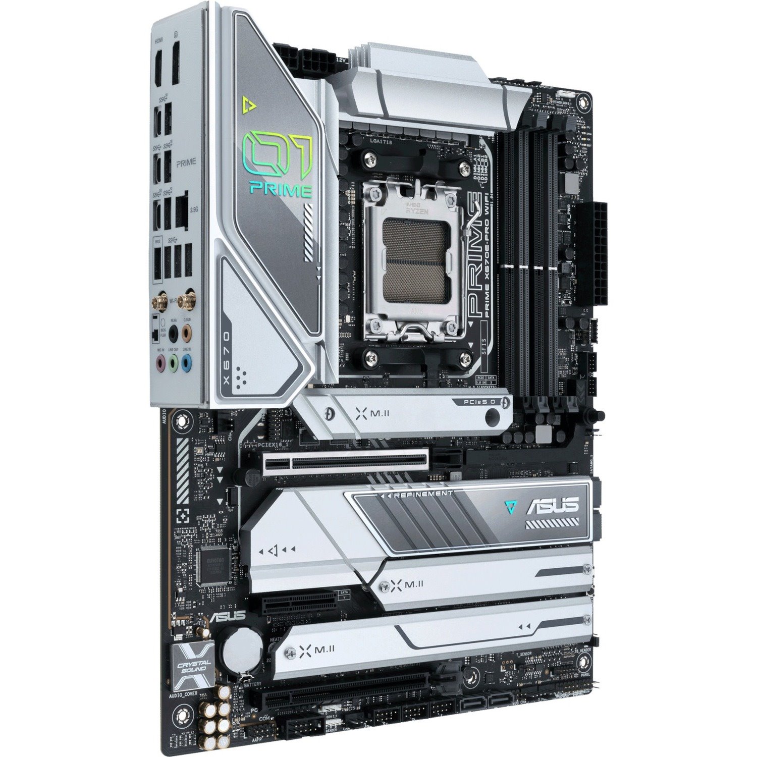 Asus Prime PRIME X670E-PRO WIFI Gaming Desktop Motherboard - AMD X670 Chipset - Socket AM5 - ATX