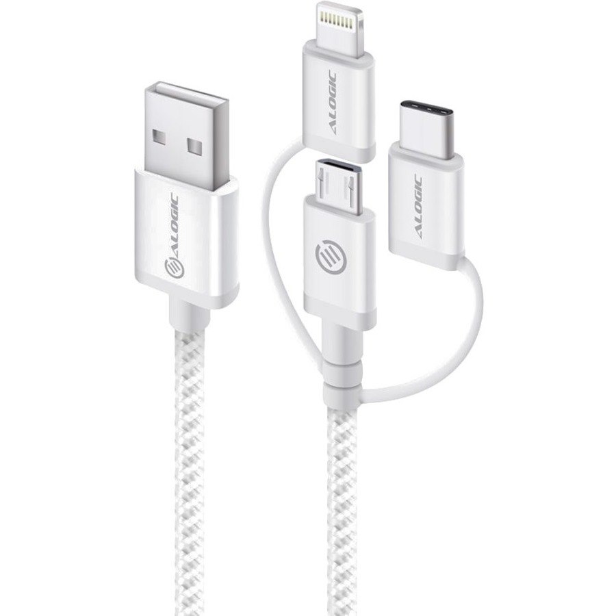 Alogic USB-A to Micro USB, Lightning & USB-C Combo Cable