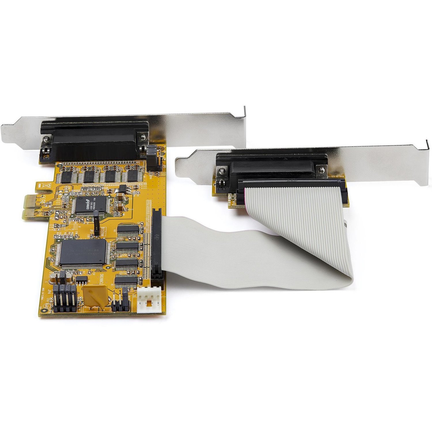 StarTech.com 8-Port PCI Express RS232 Serial Adapter Card -PCIe to Serial DB9 Controller 16C1050 UART - Low Profile - 15kV ESD - Win/Linux