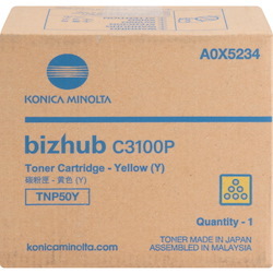 Konica Minolta TNP50Y Original Laser Toner Cartridge - Yellow - 1 Each