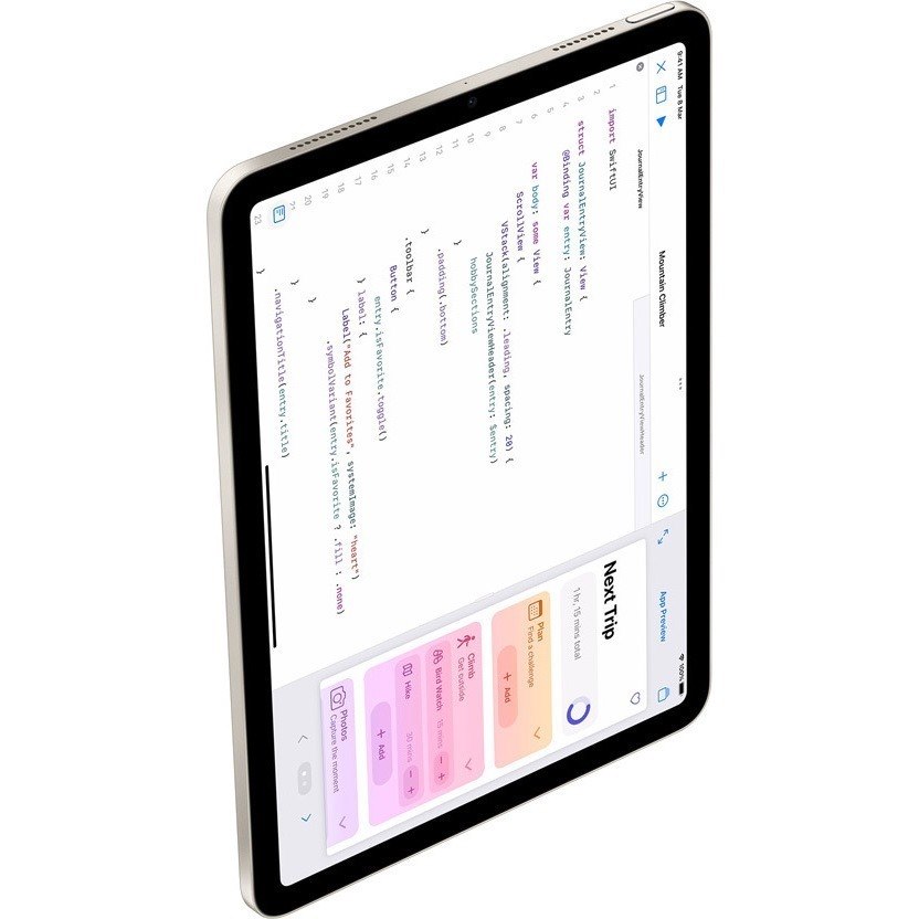 Apple iPad Air (5th Generation) A2589 Tablet - 10.9" - Apple M1 - 8 GB - 64 GB Storage - iPadOS 15 - 5G - Starlight