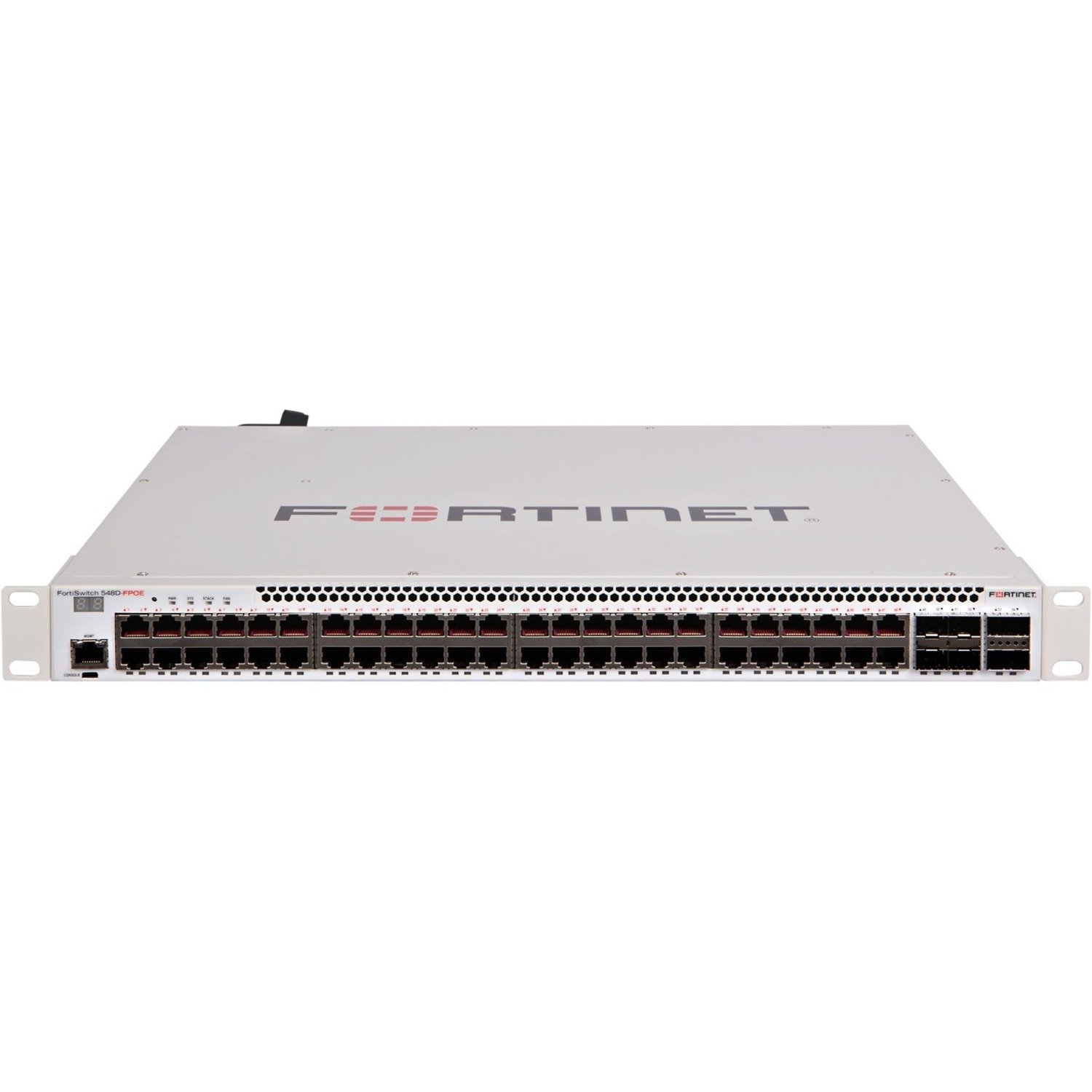 Fortinet FortiSwitch D 548D-FPOE 48 Ports Manageable Ethernet Switch - Gigabit Ethernet, 10 Gigabit Ethernet, 40 Gigabit Ethernet - 10/100/1000Base-TX, 10GBase-X, 40GBase-X