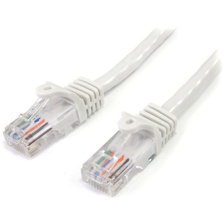 StarTech.com 3 m White Cat5e Snagless RJ45 UTP Patch Cable - 3m Patch Cord - Ethernet Patch Cable - RJ45 Male to Male Cat 5e Cable