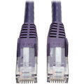 Eaton Tripp Lite Series Cat6 Gigabit Snagless Molded (UTP) Ethernet Cable (RJ45 M/M), PoE, Purple, 50 ft. (15.24 m)