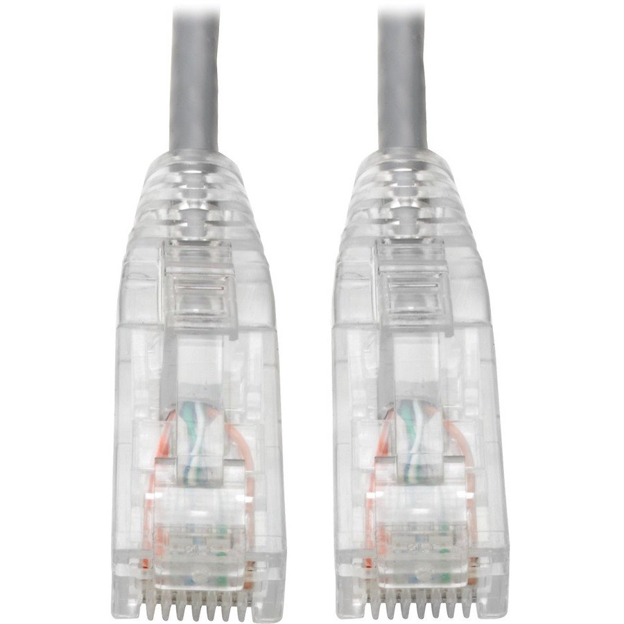 Eaton Tripp Lite Series Cat6 Gigabit Snagless Slim UTP Ethernet Cable (RJ45 M/M), PoE, Gray, 1 ft. (0.31 m)