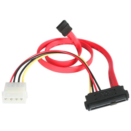 StarTech.com S18in SAS 29 Pin to SATA Cable with LP4 Power