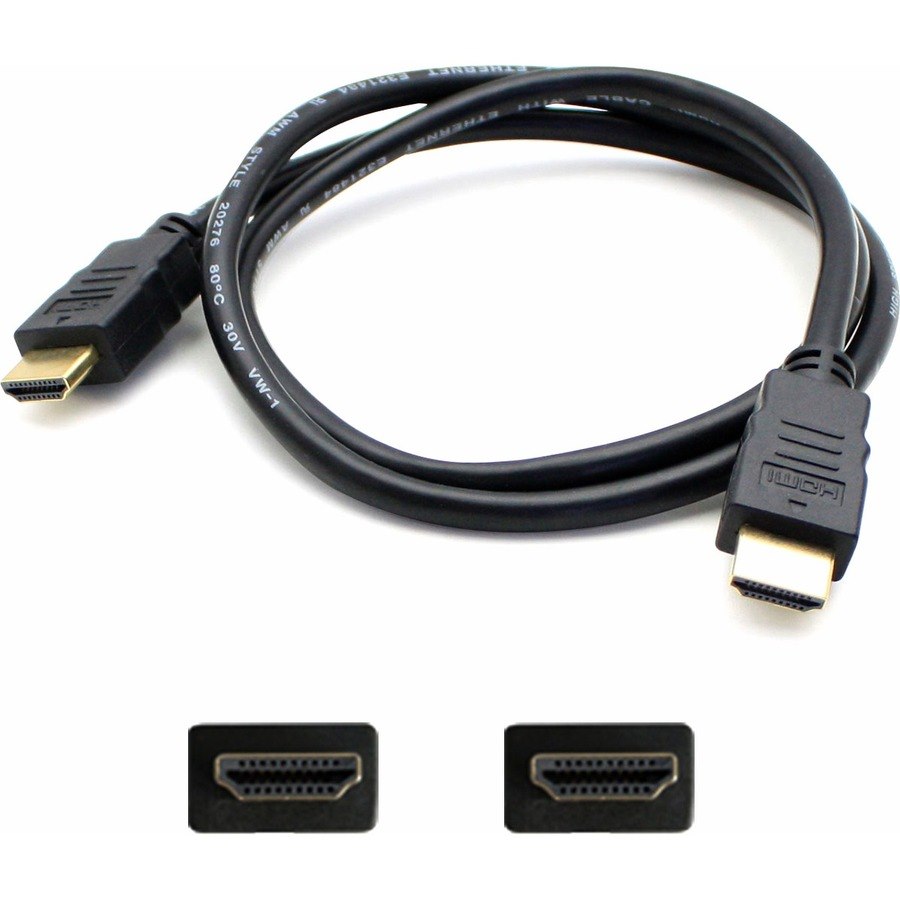 5PK 15ft HDMI 1.4 Male to HDMI 1.4 Male Black Cables Which Supports Ethernet Channel For Resolution Up to 4096x2160 (DCI 4K)