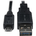 Eaton Tripp Lite Series Universal Reversible USB 2.0 Cable (Reversible A to 5Pin Micro B M/M), 1 ft. (0.31 m)