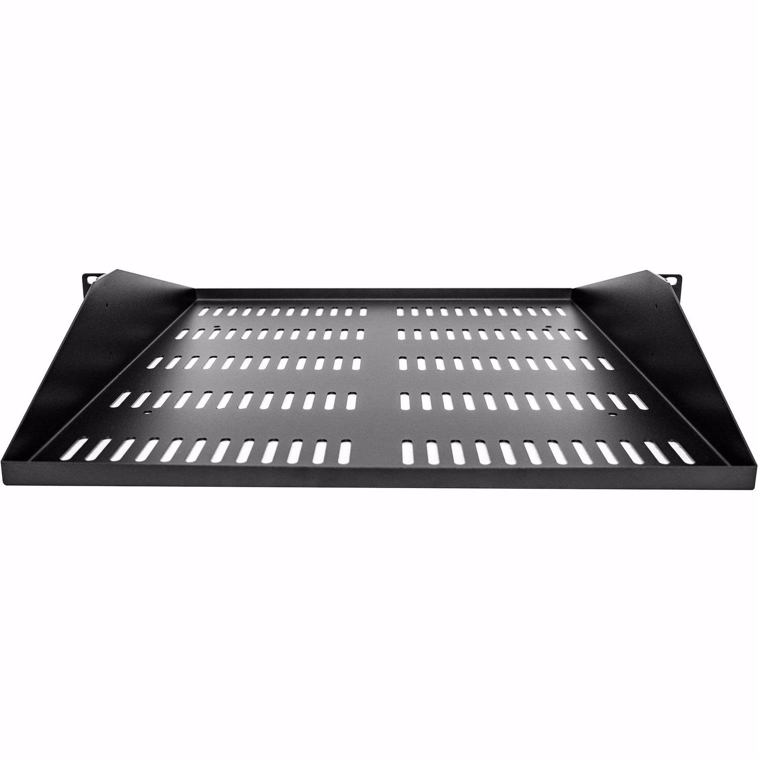 StarTech.com 2U Vented Server Rack Shelf - Center Mount Fixed 20" Deep Cantilever Rackmount Tray for 19" Data/AV/Network w/Cage Nuts