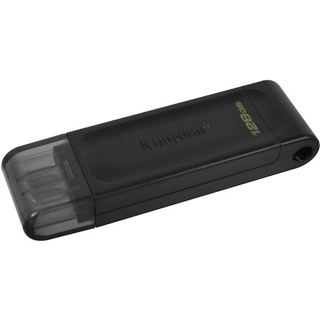 Kingston DataTraveler 70 DT70 128 GB USB 3.2 (Gen 1) Type C Flash Drive - Black