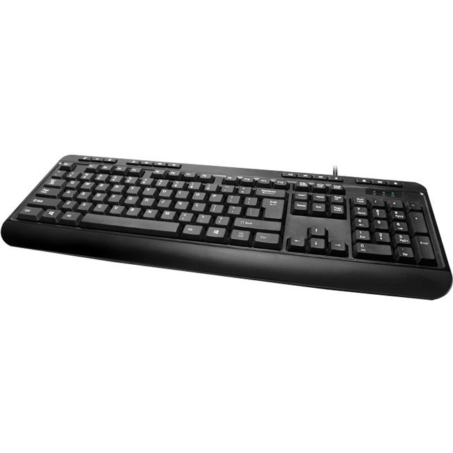 Adesso AKB-132UB Keyboard - Cable Connectivity - USB Interface - English (US) - Black