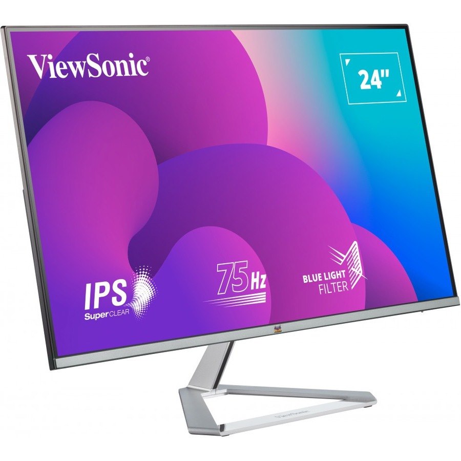 ViewSonic VX2476-SMH 24" Class Full HD LCD Monitor - 16:9 - Black, Silver