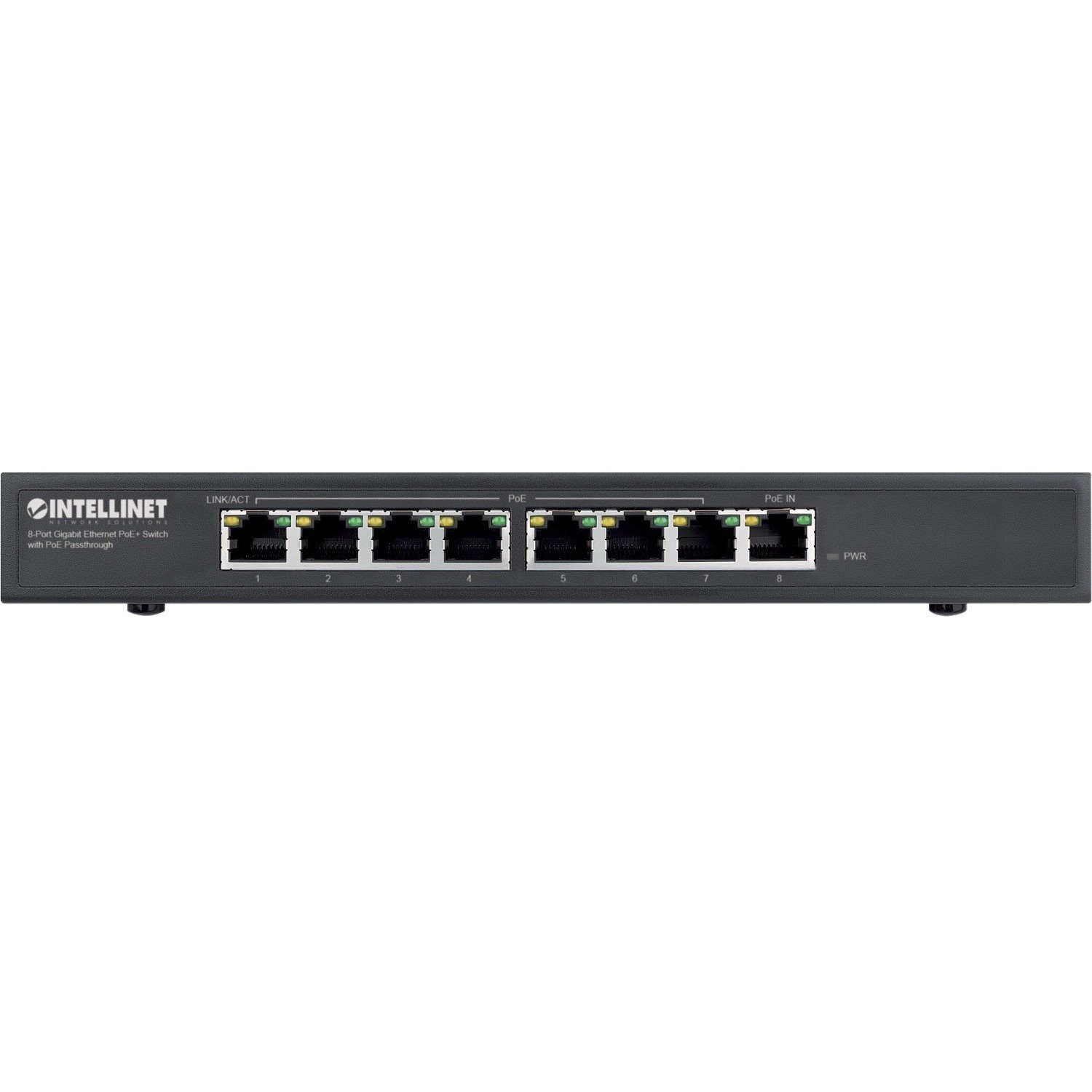 Intellinet 8-PT Gigabit Poe+ Switch W/ Poe Passthru