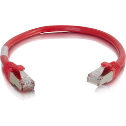 C2G 6in Cat6 Snagless Shielded (STP) Network Patch Cable - Red