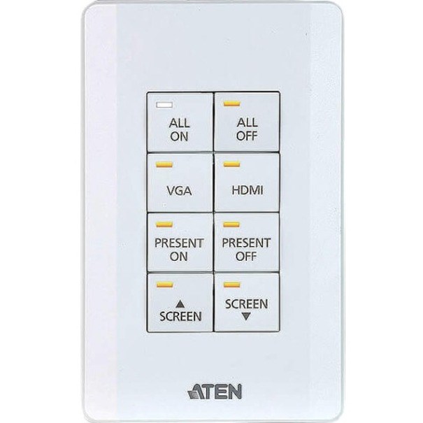 ATEN Control System - 8-button Keypad (US, 1 Gang)-TAA Compliant