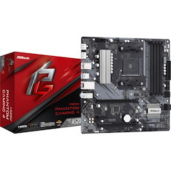 ASRock A520M Phantom Gaming 4 Desktop Motherboard - AMD A520 Chipset - Socket AM4 - Micro ATX