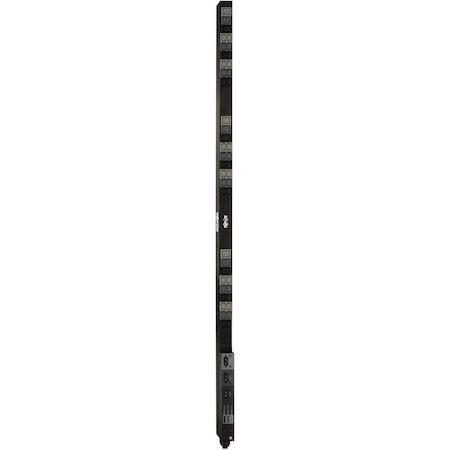 Tripp Lite by Eaton 12.6kW 208V 3-Phase Basic PDU - 45 Outlets (36 C13, 9 C19), Hubbell 50A CS8365C Input, 6 ft. Cord, 70 in. 0U, TAA