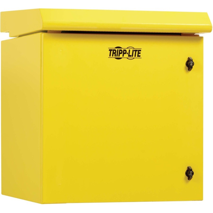 Tripp Lite by Eaton SmartRack Industrial Enclosure - NEMA 3R, Wall Mount, Metal, Locking, Fan With Thermal Switch, 23 in. Depth, 12U, Yellow