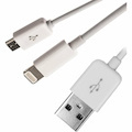 4XEM USB To Lightning and Micro USB Cable For iPhone/iPod/iPad/Galaxy