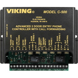 Viking Electronics Two Door Entry Phone Controller with Call Forwarding and Door Strike Controls