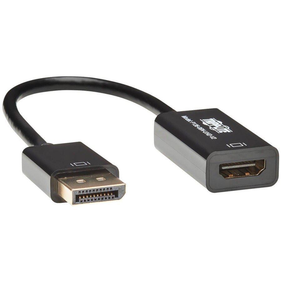 Tripp Lite by Eaton DisplayPort to HDMI 4K Active Adapter Video Converter, DP Ver 1.2, HDCP, 4K 30Hz (M/F), 6-in. (15.24 cm)