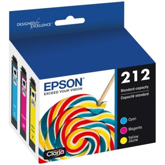 Epson T212 Original Standard Yield Inkjet Ink Cartridge - Combo Pack - Color Pack