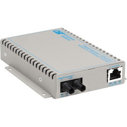 Omnitron Systems OmniConverter SE 10/100 PoE Fast Ethernet Fiber Media Converter Switch RJ45 ST Multimode 5km