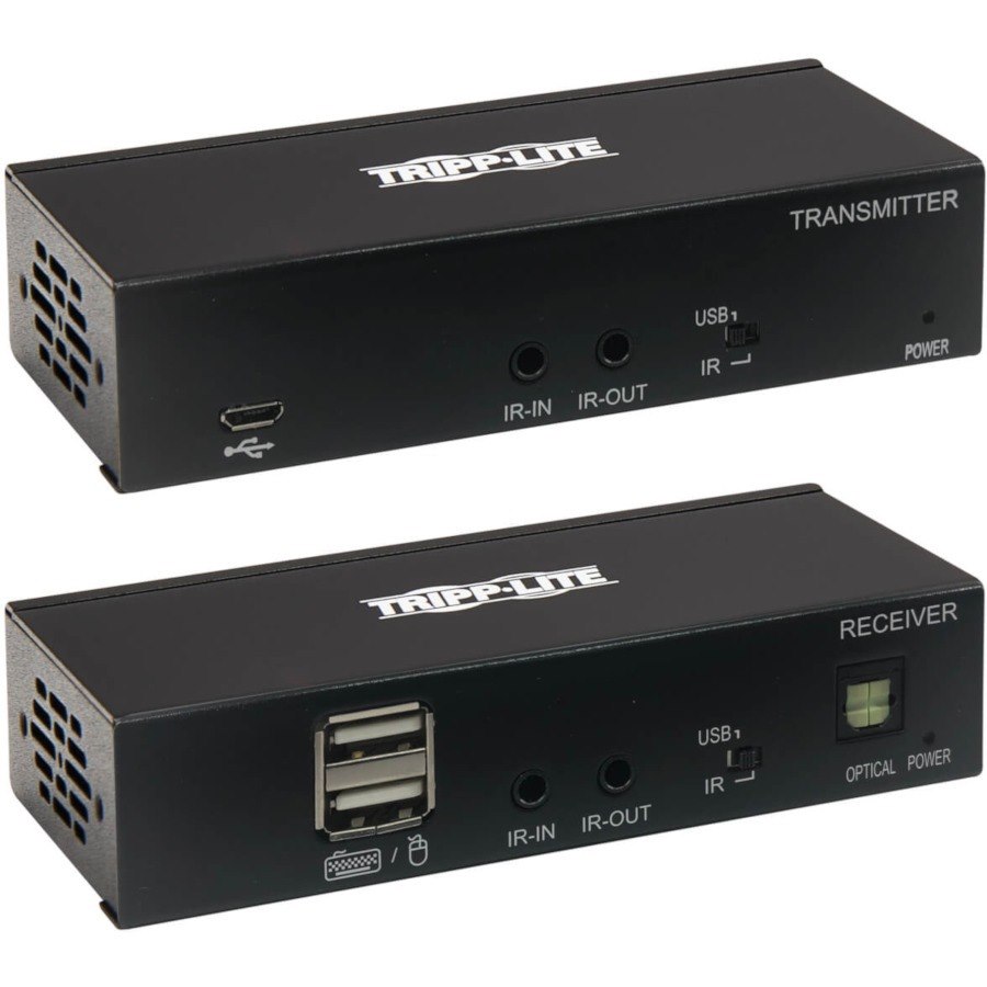 Eaton Tripp Lite Series DisplayPort to HDMI over Cat6 Extender Kit, KVM Support, 4K 60Hz, 4:4:4, USB, PoC, HDCP 2.2, 230 ft., TAA