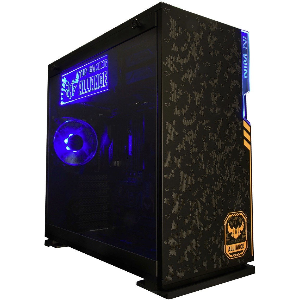 In Win 101 TUF Gaming Gaming Computer Case - ATX Motherboard Supported - Mid-tower - Tempered Glass, ABS Plastic, Galvanized Steel - Black