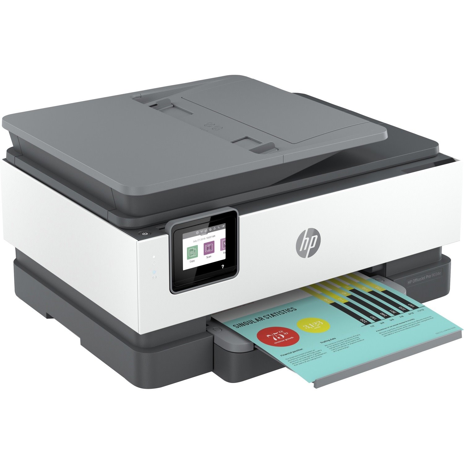 HP Officejet Pro 8034e Wireless Inkjet Multifunction Printer - Color