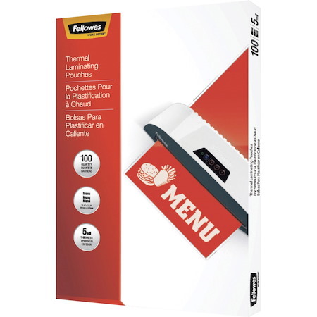 Fellowes Menu Size Thermal Laminating Pouches