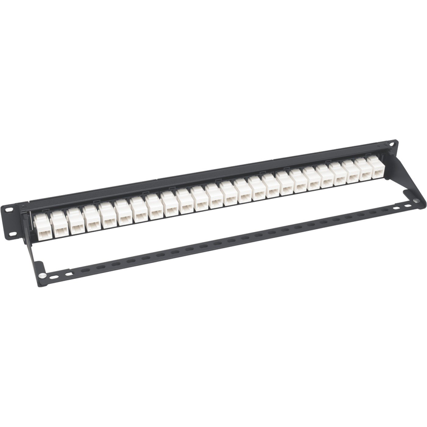 Eaton Tripp Lite Series 24-Port Cat6a Feed-Through Patch Panel - 4PPoE Compliant, 1U Rack-Mount, RJ45 Ethernet, Black, TAA