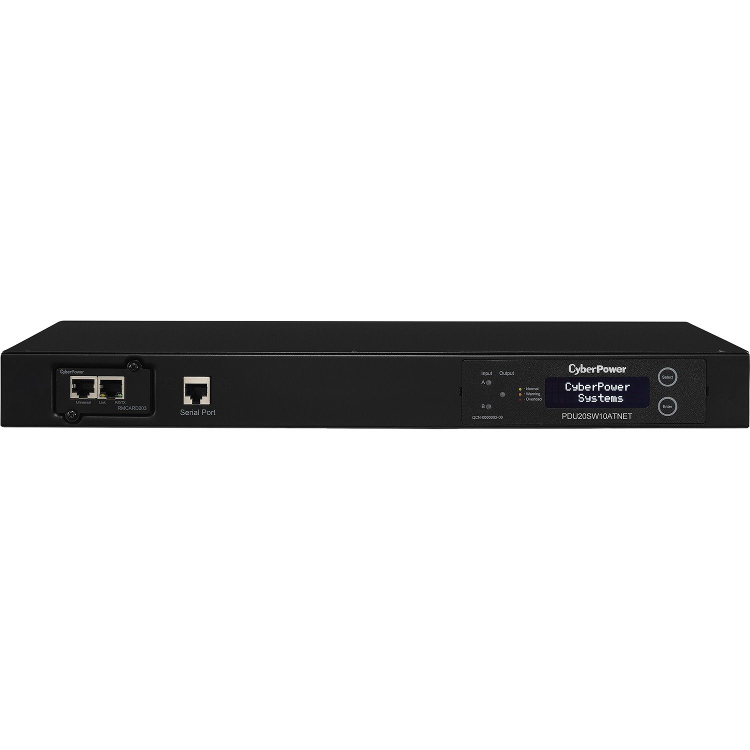 CyberPower PDU20SW10ATNET 100 - 120 VAC 20A Switched ATS PDU